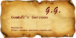 Gombár Gerzson névjegykártya
